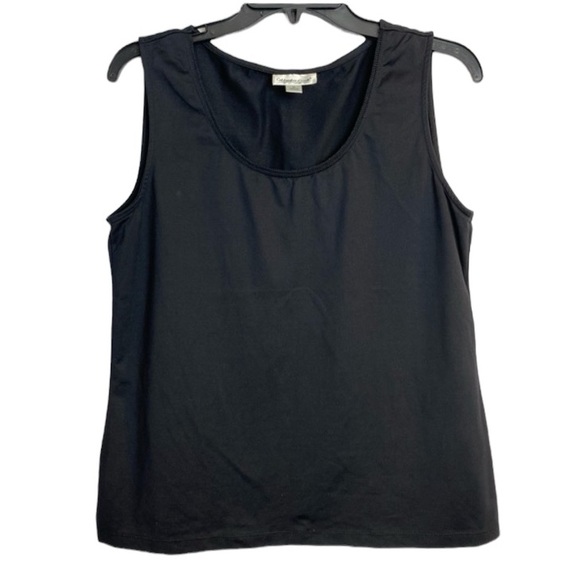 Coldwater Creek black sleeveless top stretch shell tank for layering size medium - Picture 1 of 7